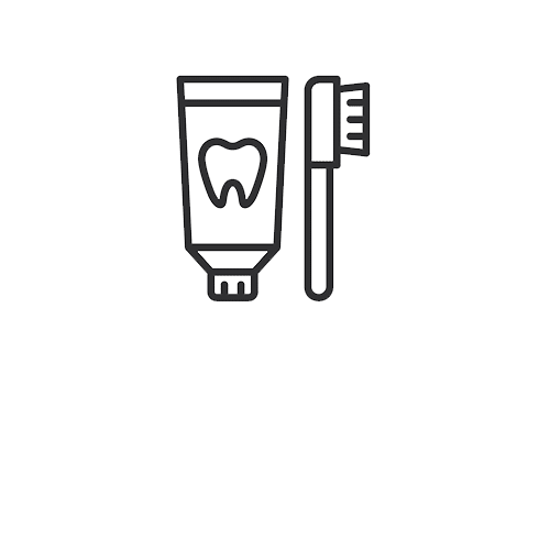 Brush paste dental icon